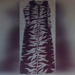 Elegant Maroon and White Dress